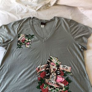 NWT Torrid T-Shirt w/ skull & Sailor Girl. Size 4